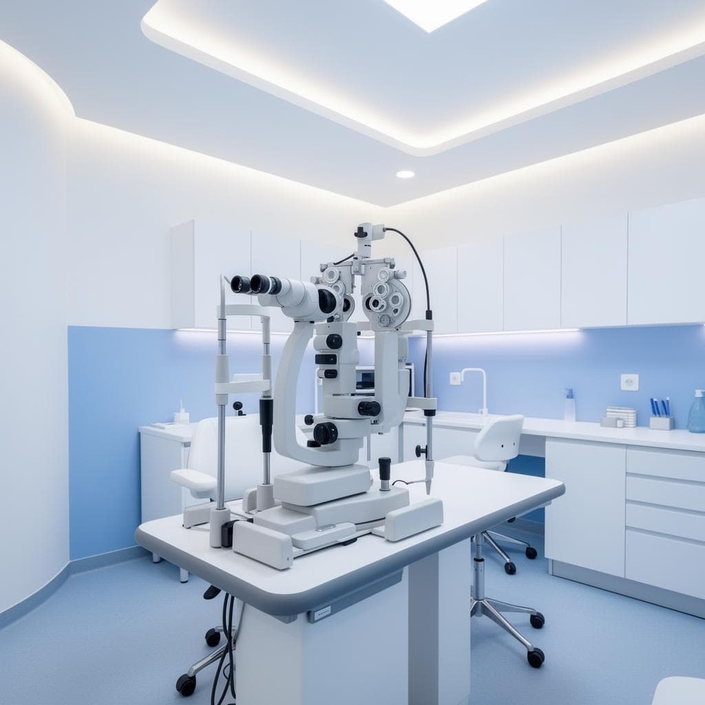 Dr. Moataz Hamed's ophthalmology clinic in Giza, Egypt — modern eye care facility for LASIK, cataract, and keratoconus treatment